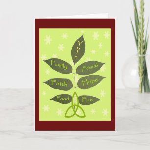 Cartão De Festividades Yule - Enquanto a Cinza Cresce