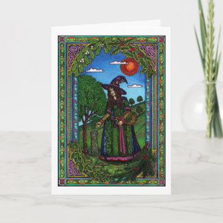 Cartão De Festividades Yule, evergreen dois