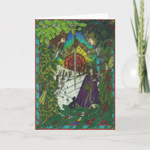 Cartão De Festividades Yule,The Oak King and the Holly King