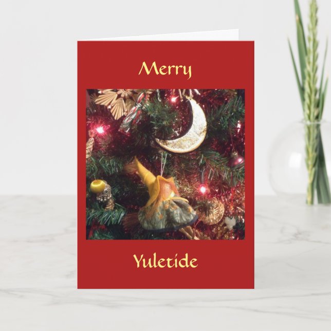 Cartão De Festividades Yuletide alegre (Frente)