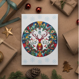 Cartão De Festividades Yuletide Blessings Winter Solstice Holiday Card