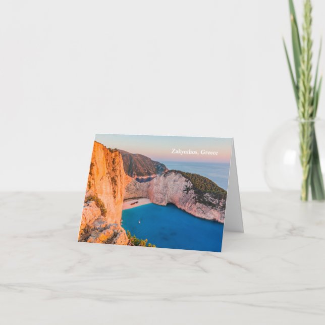 Cartão De Festividades Zakynthos, Grécia. (Frente)