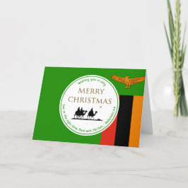 Cartão De Festividades ZAMBIA FLAG Três Sábios Escritura Natal