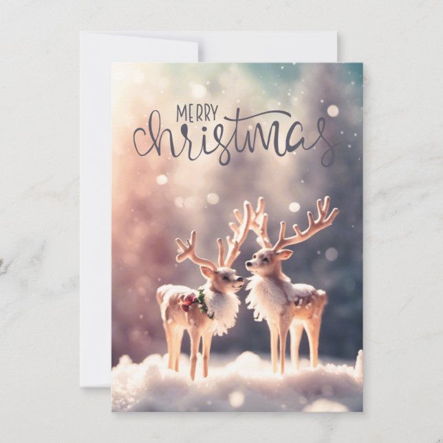 Cartão De Festividades  "Zarte Winterfreunde" – Exklusives Design (Frente)