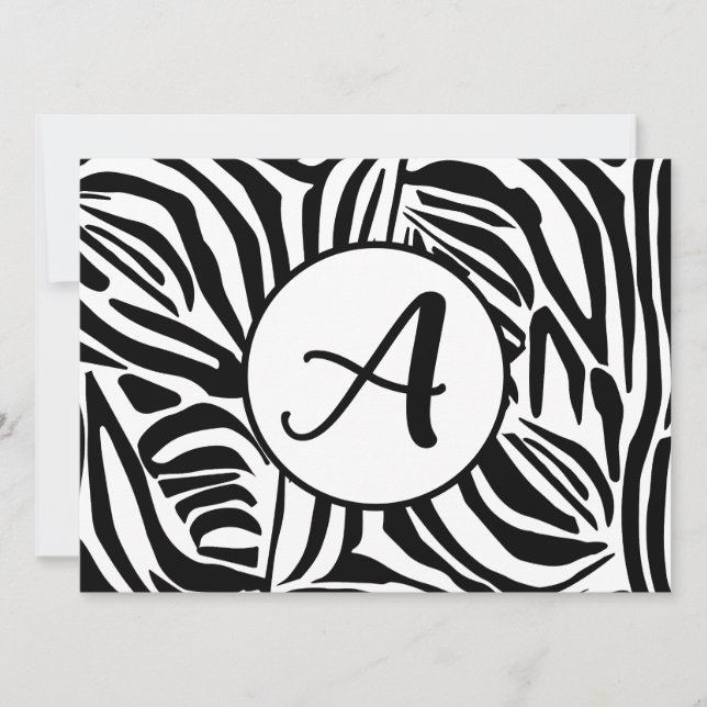 Cartão De Festividades Zebra Pattern (Frente)