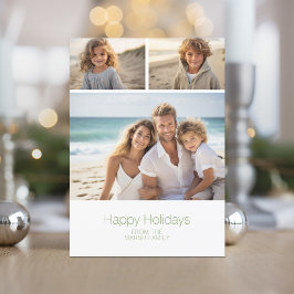 Cartão De Festividades Zen Arch Green White - 3 Fotografias - Feliz