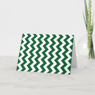 Cartão De Festividades Zigzag verde e branco