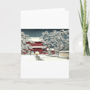 Cartão De Festividades "Zojoji in Snow", por Kawase Hasui 川 瀬 巴 水