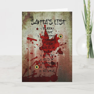 Cartão De Festividades Zombi sangrento Papai Noel