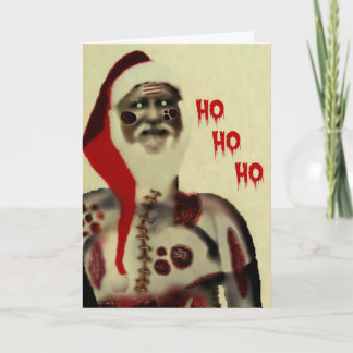 Cartão De Festividades Zombi sangrento Papai Noel