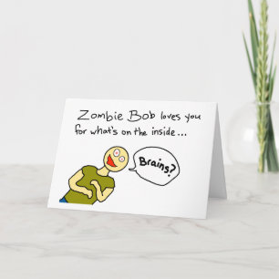 Cartão De Festividades "Zombie Bob Loves You" Card