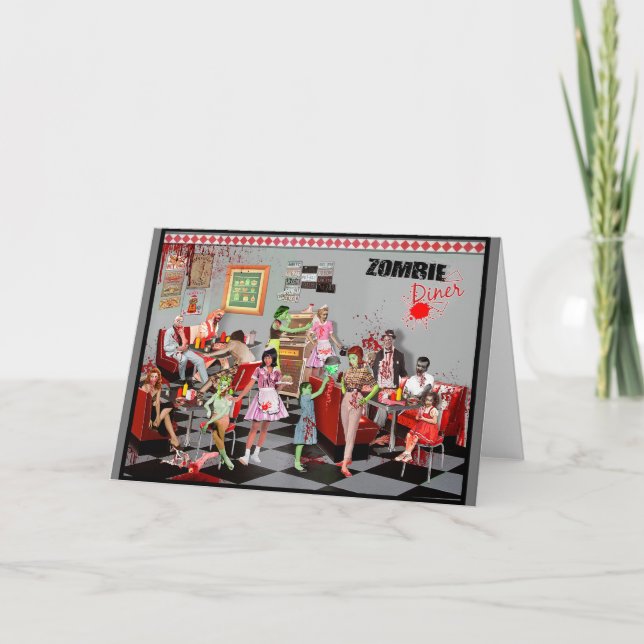 Cartão De Festividades Zombie Diner (Frente)