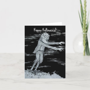 Cartão De Festividades Zombie Halloween