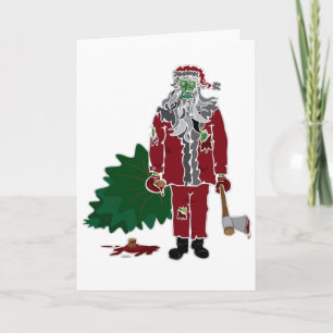 Cartão De Festividades Zombie Santa Claus