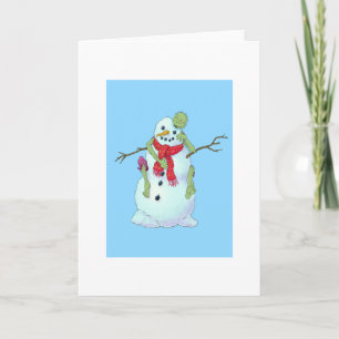 Cartão De Festividades zombie vs snowman