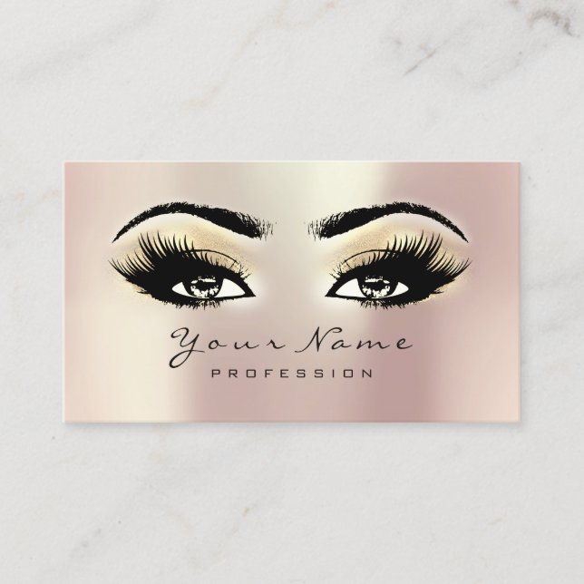 Cartão De Fidelidade 10 Lashes de Rosa de ativação da placa de fidelida (Frente)