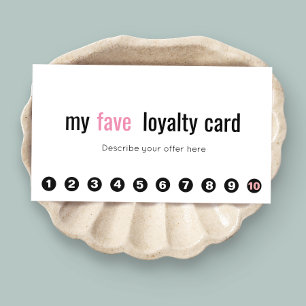 Cartão De Fidelidade 10 Punch Pink Beauty Salon Customer Loyalty Card 2