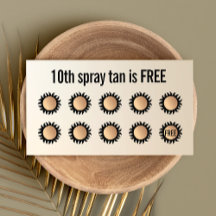 10 Punch Spray Tan Visite a lealdade do cliente