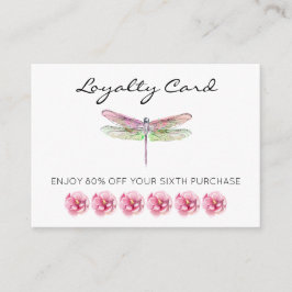 Cartão De Fidelidade *~* 6 Cartão-fidelidade Dragonfly Flowers de Furad