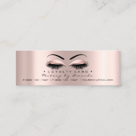 Cartão de fidelidade 6 Punch Makeup Heart Rosa Dou