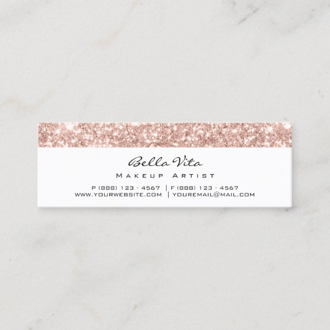 Cartão de fidelidade 6 Punch Makeup White Rose Blu (Frente)