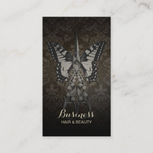 Cartão De Fidelidade A borboleta do vintage do perfurador da lealdade