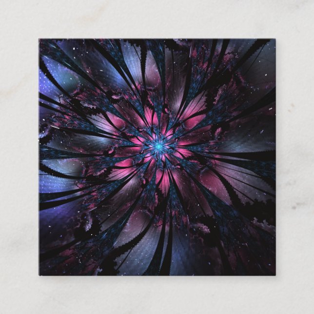 Cartão De Fidelidade Abstract fractal flower design.  (Frente)