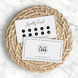 Cartão De Fidelidade Adicione seu logotipo de borda negra