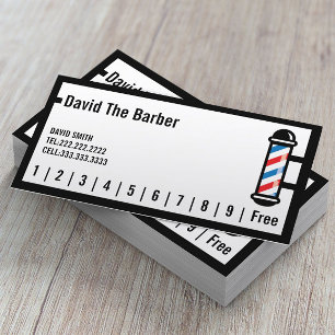 Cartão De Fidelidade Alvo Stylist Barber Simple Border Loyalty Punch