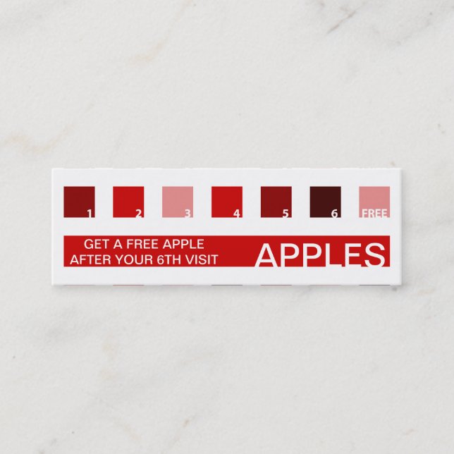 Cartão De Fidelidade Apreciação do cliente APPLES (mod quadrares) (Frente)
