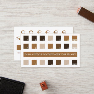 Cartão De Fidelidade Apreciação do cliente COFFEE (mod quadrares)