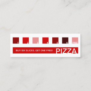 Cartão De Fidelidade Apreciação do cliente da PIZZA (quadrados da