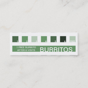 Cartão De Fidelidade Apreciação do cliente dos BURRITOS (quadrados da
