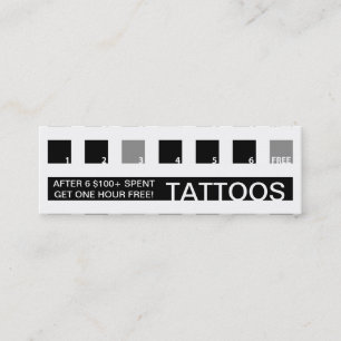 Cartão De Fidelidade Apreciação do cliente dos TATUAGENS (quadrados d