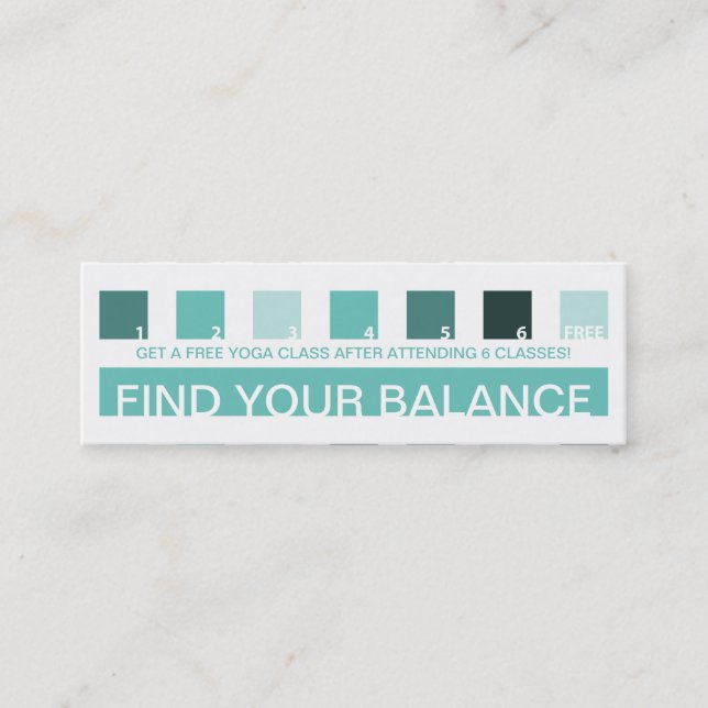 Cartão De Fidelidade Apreciação do cliente YOGA (mod quadrares) (Frente)