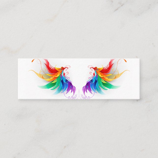 Cartão De Fidelidade Asas Fluffy Rainbow (Frente)
