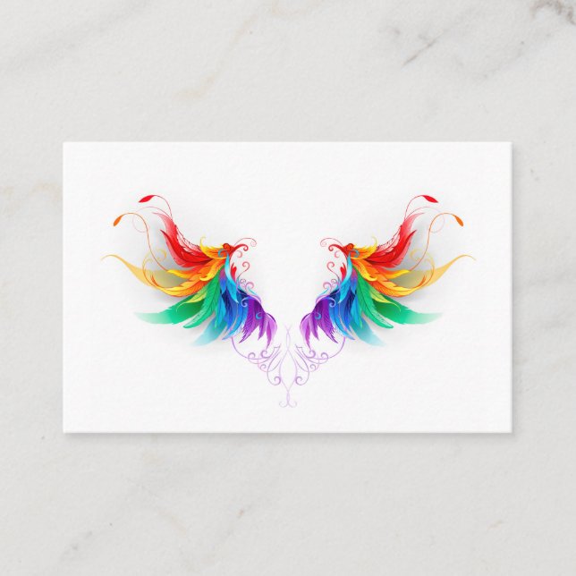Cartão De Fidelidade Asas Fluffy Rainbow (Frente)