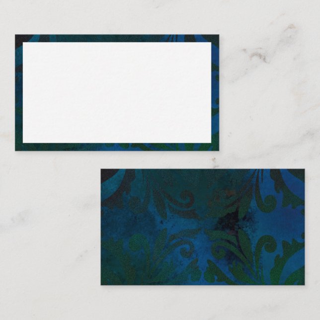 Cartão De Fidelidade azul (Frente/Verso)