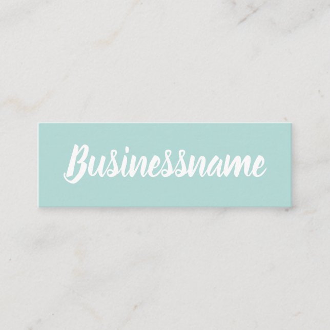 Cartão de fidelidade azul de tendência minimalista (Frente)