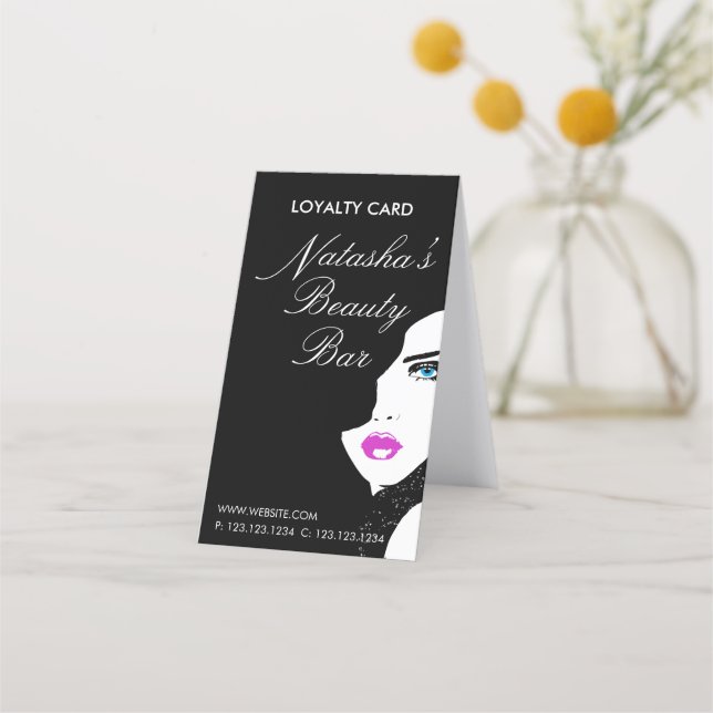 Cartão De Fidelidade Bar de Bela Rosa Negra (Frente)