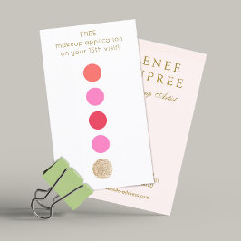 Cartão De Fidelidade Beauty Salon 5 Punch Customer Leyalty