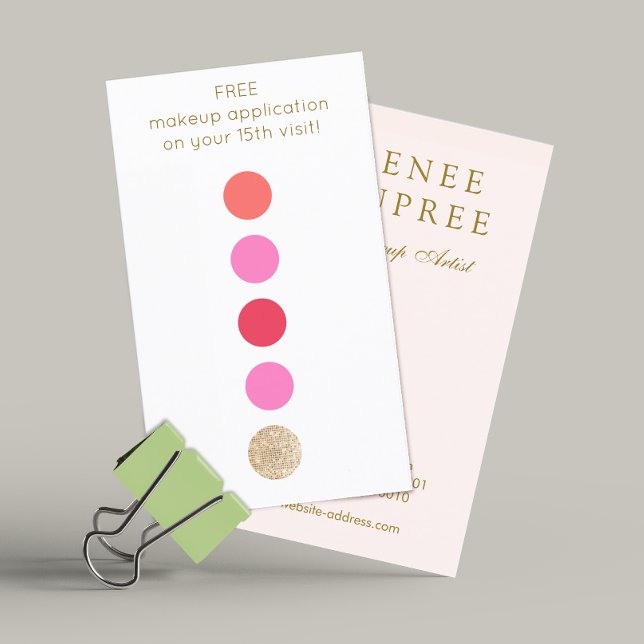 Cartão De Fidelidade Beauty Salon 5 Punch Customer Leyalty (Criador carregado)