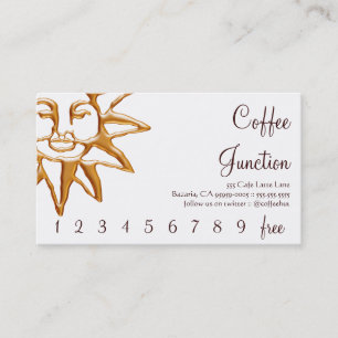 Cartão de Fidelidade / Bebida Punch Gold Sun Coffe
