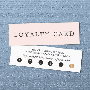 Cartão De Fidelidade Beleza branca Elegante Simples