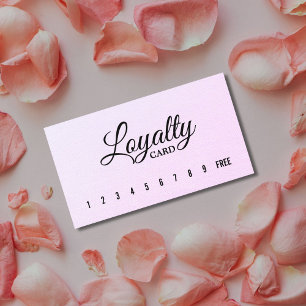 Cartão De Fidelidade Beleza elegante mínima do Pastel da luz da textur