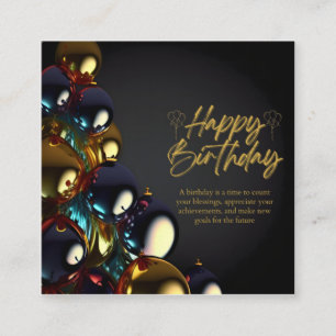Cartão De Fidelidade Bênçãos de Aniversário Elegantes