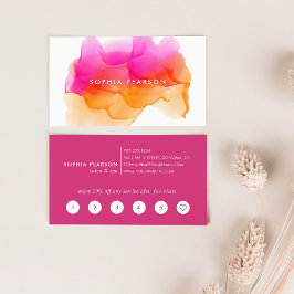 Cartão De Fidelidade Blot de Aquarela Sunset | Cliente