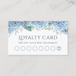 Cartão de fidelidade Blue Hydrangea