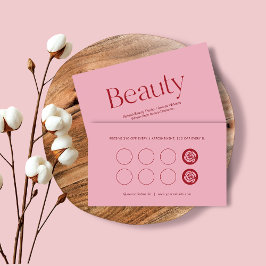Cartão De Fidelidade Blush Pink Beauty Service Loyalty Business Card
