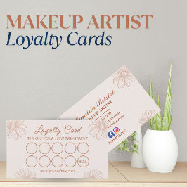 Cartão De Fidelidade Blush Pink Loyalty Card for Salon & Beauty Artists